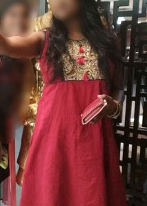Cotton Red Kurthi