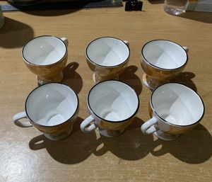 Vintage-Style Mini Ceramic Cups – Set of 6 | Rusti
