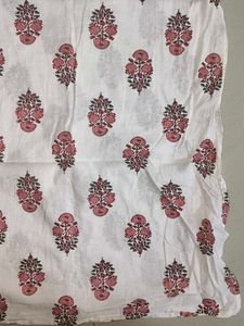 Floral Print Sleeveless Kurti