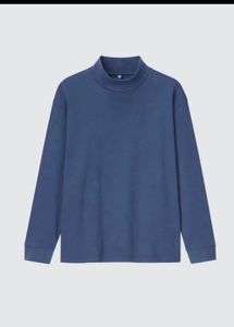 Uniqlo Soft Touch Mock Neck Long Sleeve T-Shirt