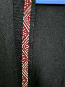 Elegant Black Open Cardigan