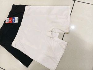 Black &amp; White Layering Shorts