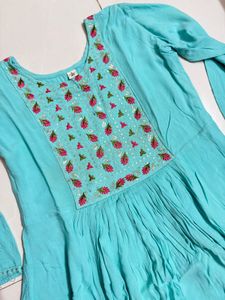 Aqua Aalia Cut Embroidered Kurta