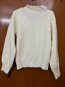 Korean Mock Neck Soft Woollen Sweater