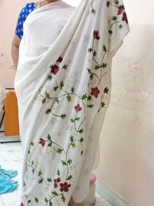 HandWork With Hand Paint Saree