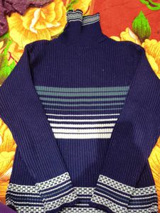 Striped Turtleneck Sweater