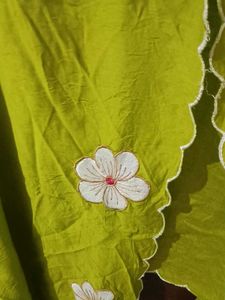 Flower Design Green Dupatta