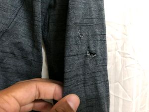 Champion Grey Half Zip T shirt