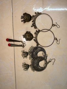 Oxidised Earring
