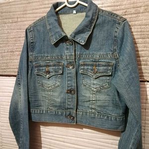 Y2K CROP DENIM JACKET