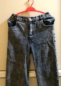 Acid Wash Wide Leg Jeans