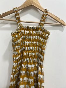 Elephant Print below knee length dress