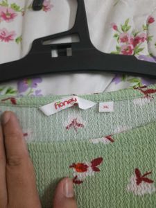 Honey By Pantaloons Green Floral Top
