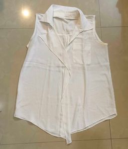 White Sleeveless Top