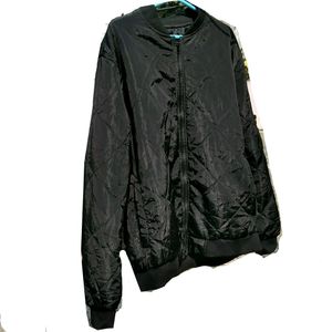 Matte Black Bomber Jacket