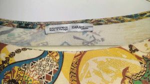 ZARA Mustard Yellow Paisley Print Wrap Top(S Size)