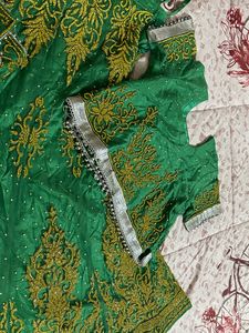 Bridal Lehnga Green Colour