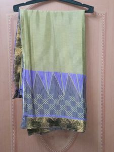 Lavender &amp; Beige Saree