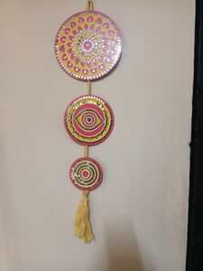 Pinkish Yellow Lippan Art