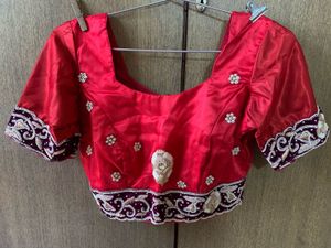 Red Embroidered Lehenga Choli
