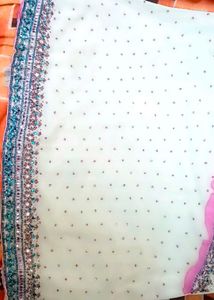 Embroidered White Top ( Lehga Choli)