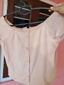 Pink Off-Shoulder Top