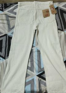 Wide Leg Cream/Light Beige Jeans