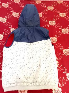 dual jacket in red and blue