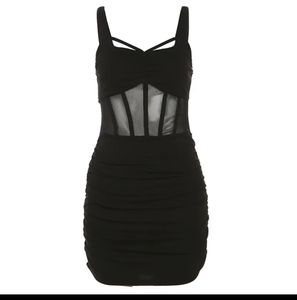 Semi Sheer Corset Mini Dress