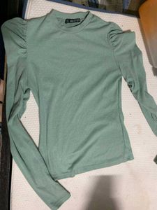Shein Ribbed Full Sleeves Top