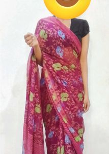 Beautiful Magenta Colour Saree