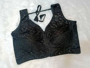 Black Sequin Blouse