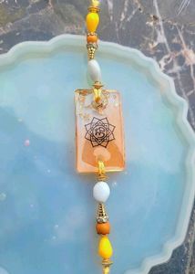 Ganesh Rakhi - Turquoise &amp; Gold