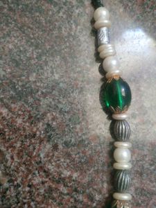 Emerald Beaded Statement Necklace