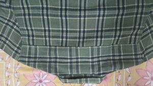Zudio Olive Green Plaid Flannel Shirt - XL