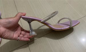 Lilac Heels with Rhinestones