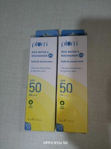 Plum Rice Water Sunscreen With Spf 50 Pack Of 2