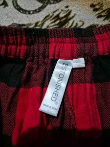 Red &amp; Black Plaid Pants