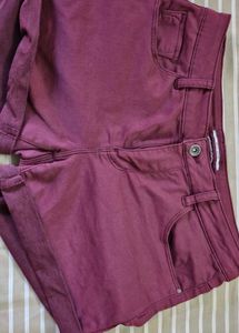Maroon Casual Shorts