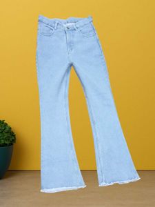 M@101 Size-28 Flare Jeans - Light Wash Denim