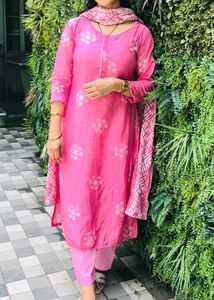 Pink Silk Suit