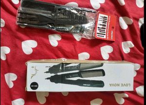 Nova Hair Straightener With Professional Comb Kit