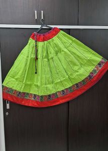 Green & Red Ethnic Skirt