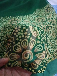 Green Floral Saree