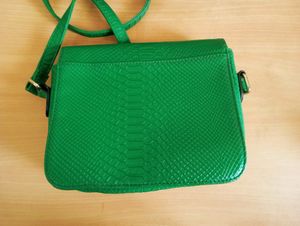 Celine Green Python Medium Classic Sling Bag