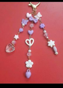 Cutesy Purple Multi Layer Keychain