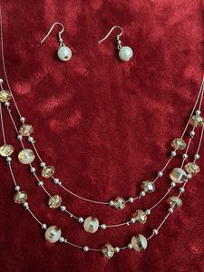 Beaded Necklace &amp; Earring Set