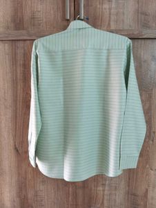 MEN&#39;S SEA GREEN STRIPED SHIRT