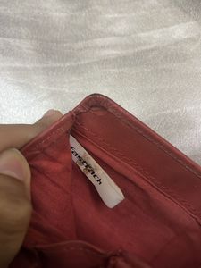 Bi-fold Button Leather Wallet