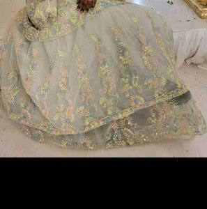 Fully Flared Gown With Three Layers Cancan